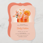 Aperol Spritz Cocktail Bridal Douche Invitation (Devant / Derrière)