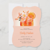 Aperol Spritz Cocktail Bridal Douche Invitation (Devant)