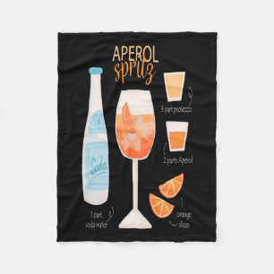 Aperol Spritz Cocktail Fleece Deken