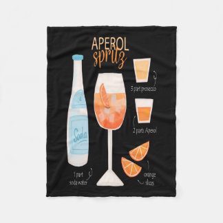 Aperol Spritz Cocktail Fleece Deken