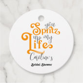 Aperol Spritz Cocktail Italiaans stijl Vrijgezelle Bedankjes Labels (Voorkant)