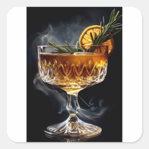 Aperol spritz cocktail op een donkere achtergrond vierkante sticker