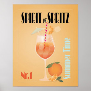 Aperol Spritz Cocktail   Vibrant Spritz-Drink Poster