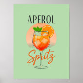Aperol Spritz Cocktailontwerp Poster (Voorkant)