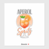 Aperol Spritz Cocktailontwerp Sticker (Vel)