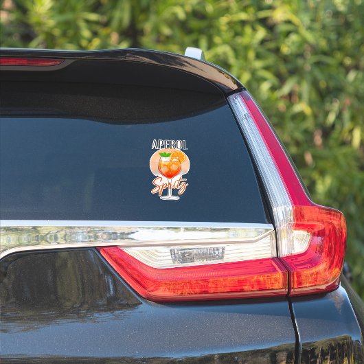 Aperol Spritz Cocktailontwerp Sticker (Auto Zijkant)