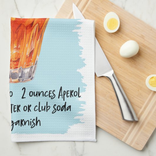 Aperol Spritz cocktailrecept Theedoek (Quarter Fold)