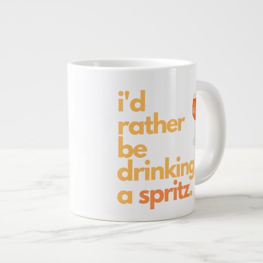 Aperol Spritz Coffee Mok - "Ik zou liever..." (Voorkant rechts)