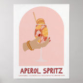 Aperol Spritz décoration murale, Impression rétro  (Devant)