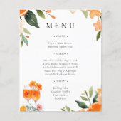 Aperol Spritz Floral Vrijgezellenfeest Menu (Voorkant)