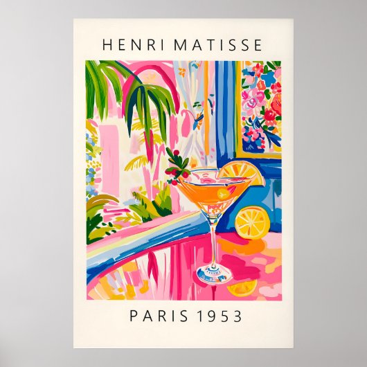 Aperol Spritz Matisse Style Impression Rose Dopami (Devant)