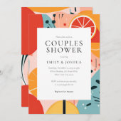 Aperol Spritz Moderne Couples Douche Invitation (Devant / Derrière)