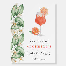 Aperol Spritz Orange Fête des mariées Affiche de b