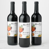Aperol Spritz Oranje Moderne Bruidsdouche Wijn Etiket (Flessen)