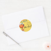 Aperol Spritz Oranje Waterverf Bruidsdouche  Ronde Sticker (Envelop)