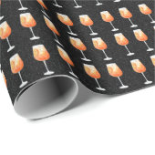Aperol Spritz Pattern Cadeaupapier (Rol Hoek)