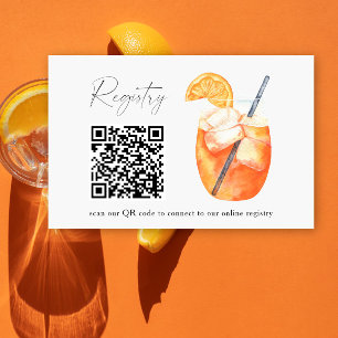 Aperol spritz QR-code bruidsfeest registratie Briefpapier