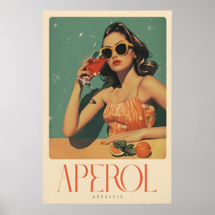 Aperol Spritz Retro Giclée Print Klassieke Cocktai