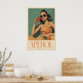 Aperol Spritz Rétro Impression Giclée Cocktail Cla (Cuisine)