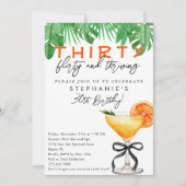 Aperol Spritz Retro Tropisch 30ste Verjaardagsfees Kaart (Voorkant)