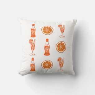 Aperol Spritz Sierkussen Linocut Design