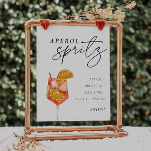 Aperol Spritz Sign Signature Drank Bruidsfeest Poster
