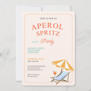 Aperol Spritz Strandfeest Uitnodiging