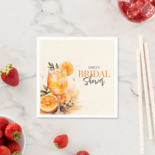 Aperol Spritz Watercolor Bruidsdiner Servet