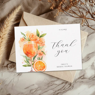 Aperol Spritz Watercolor Bruidsfeest Bedankkaart