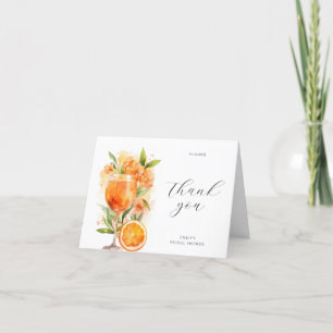 Aperol Spritz Watercolor Bruidsfeest Bedankkaart