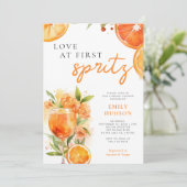 Aperol Spritz Waterverf Bridal Shower Kaart (Staand voorkant)