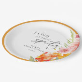 Aperol Spritz Waterverf Bruidsdiner Papieren Bordje (Gekanteld)