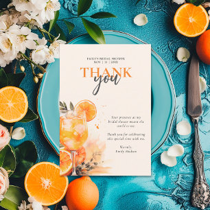 Aperol Spritz Waterverf Vrijgezellenfeest Bedankkaart