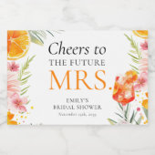 Aperol Spritz Waterverf Vrijgezellenfeest Sparkling Wijnetiket (Enkel label)