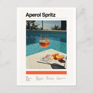 Aperol Spritz & Zwembad Poster Briefkaart