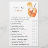 Aperol vrijgezellenfeest Over of onder spel (Voorkant)