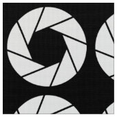 Aperture Pattern - White on Black Stof (Close Up)