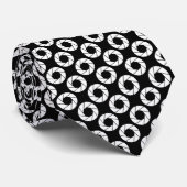 Aperture Pattern - White on Black Stropdas (Opgerold)