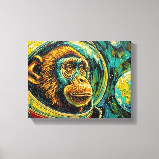 APES IN SPACE-5 CANVAS AFDRUK (Voorkant)