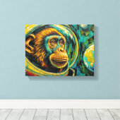 APES IN SPACE-5 CANVAS AFDRUK (Insitu (Houten vloer))