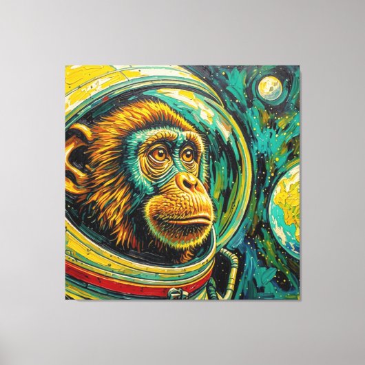 APES IN SPACE-5 CANVAS AFDRUK (Voorkant)
