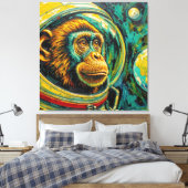 APES IN SPACE-5 CANVAS AFDRUK (Insitu (Slaapkamer))