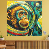 APES IN SPACE-5 CANVAS AFDRUK (Insitu (Woonkamer))