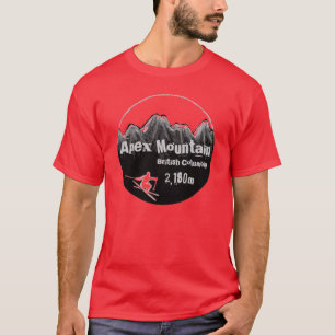 Apex Mountain British Columbia jongens skiën rood  T-shirt