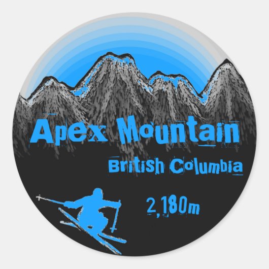 Apex Mountain British Columbia stickers (Voorkant)