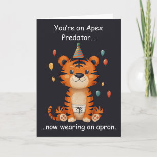 Apex Roofdier Verjaardag Humor Schort Grap Fun Kaart