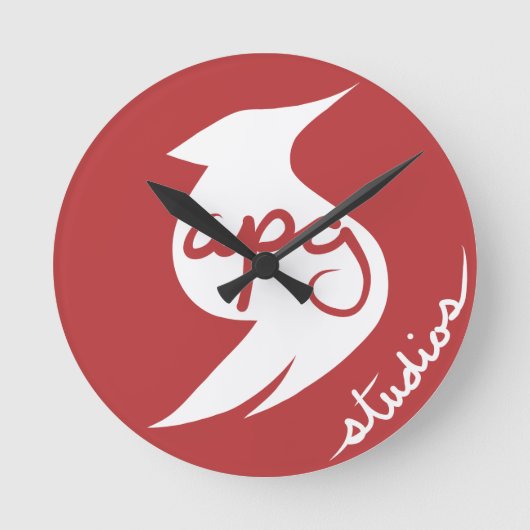 APG Studios Logo Clock Ronde Klok (Voorkant)
