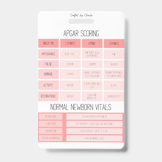 APGAR en NRP Nurse Badge (Voorzijde)