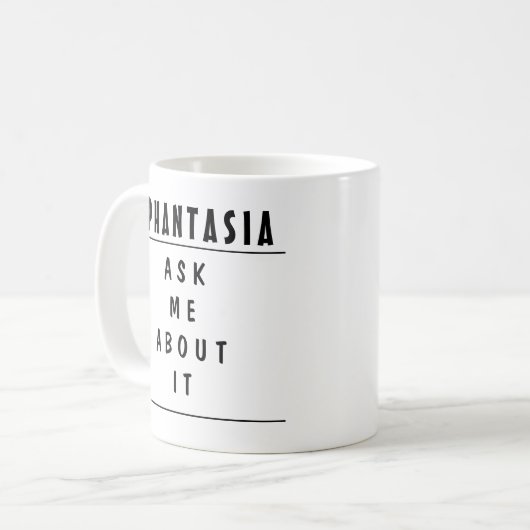 Aphantasia Information Conversation Starter Mug Bk (Devant gauche)