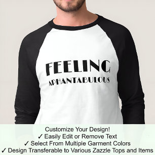 Aphantasia Voelen Aphantasbulous Zwart Lettertype T-shirt